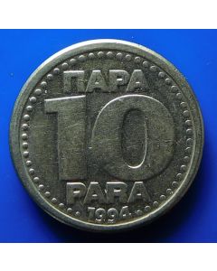 Yugoslavia  10 Para1994km#162.1   Schön#158