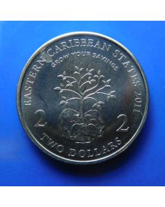 East Caribbean States 	 2 Dollars	2011	 10th Anniversary of Financial Information Month 