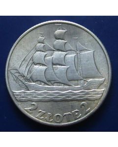 Poland 	 2 Zlote	1936	 - 15Th Ann. Of Gdynia Seaport 