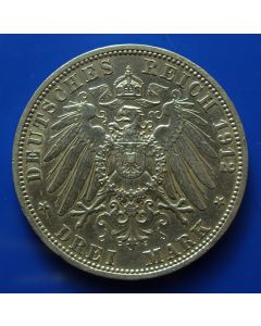 German States  Preussen 3 Mark 1912 A km# 527