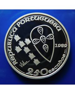 Portugal 	250 Escudos	1989	 850th Ann. Founding of Portugal Silver / Proof