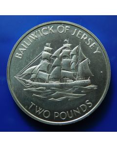 Jersey 	 2 Pounds	1972	 Sailing ship ''Alexandria'' - Silver