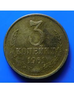 Russia  3 Kopeks1961 Y# 128a   Schön#77