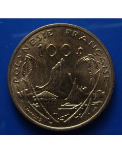 French Polynesia  100 Francs1992 km# 14  Schön# 14   UNC