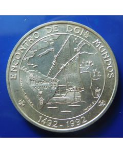 Portugal 1000 Escudos 1992	 Encontro De Dois Mundos – Silver