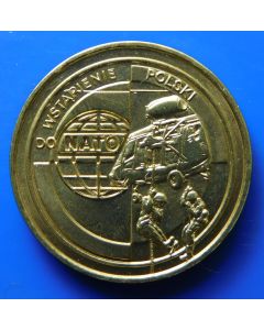 Poland 	 2 Zlote	1999	 - Poland's Accession to NATO - UNC