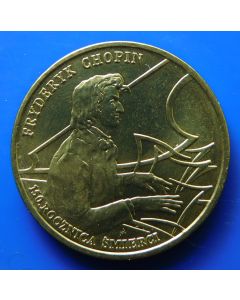 Poland 	 2 Zlote	1999	 - Frederyk Chopin