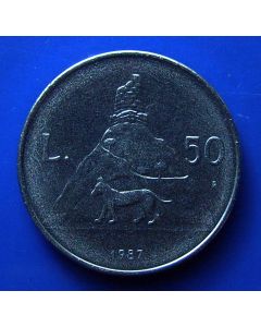 San Marino 	 50 Lire	1987	 The Castle of Montelupo