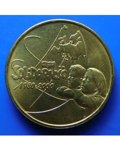 Poland 	 2 Zlote	2000	 Solidarity