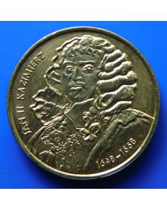 Poland 	 2 Zlote	2000	 - Jan ll Kazimierz - UNC