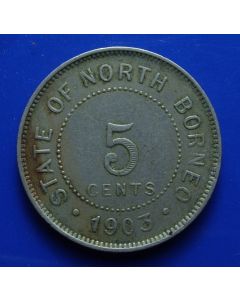British North Borneo 5 Cents1903 km# 5    Schön# 5