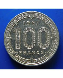 Equatorial African States 	 100 Francs	1967	