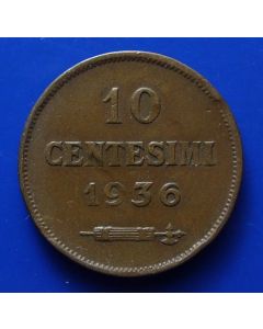 San Marino  10 centesimi1936 km# 13 