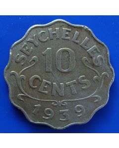 Seychelles  10 Cents1939 km#1 