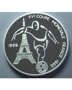 Chad	1000 Francs	1999	 Eiffle tower and player - Silver / Proof