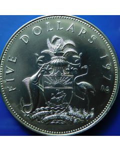 Bahamas 	5 Dollars	1972	 National arms