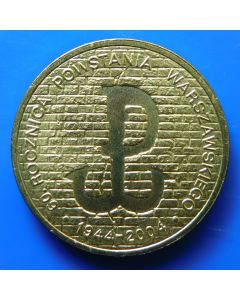 Poland 	 2 Zlote	2004	 - Warsaw Uprising 60th Anniversary