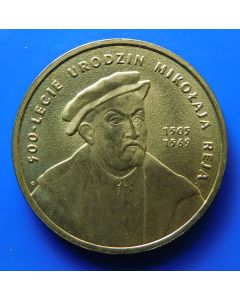 Poland 	 2 Zlote	2005	Mikołaj Rej (1505-1569) - 500th Anniversary of the Birth 