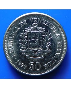 Venezuela 	 50 Bolivares	1998	 Czech mint and Budapest mint 