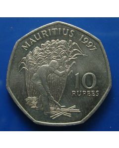 Mauritius  10 Rupees1997km# 61 