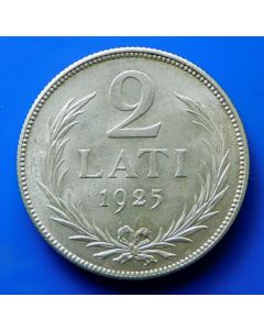 Latvia 2 Lati1925 km# 8  Schön# 8