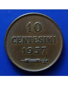 San Marino  10 centesimi1937 km# 13