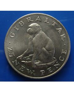 Gibraltar  25 New Pence1971km# 5 