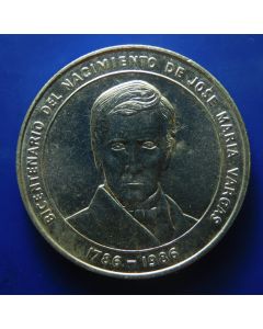 Venezuela 	 100 Bolivares	1986	 200th Ann. Birth of Jose M. Vargas - Silver