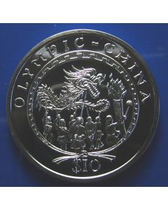 Sierra Leone 	 10 Dollars	2008	 Chinees scene - Silver / proof