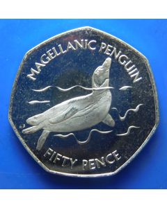 Falkland Islands  50 Pence	2020	 Magellanic Penguin (Spheniscus magellanicus) 