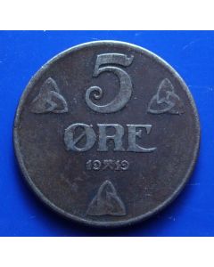 Norway  5 Ørekm# 368a  - Iron SCARCE KEY DATE !