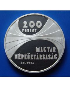 Hungary 200 Forint1975 km#605 Proof 