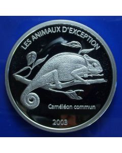 Congo Democratic Republic 	10 Francs	2003	 Chameleon