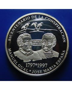 Venezuela 	 500 Bolivares	1997	Bicentennial of the Conspiracy of Manuel Gual & José Maria España 