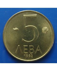 Bulgaria  5 Leva1992km# 204 