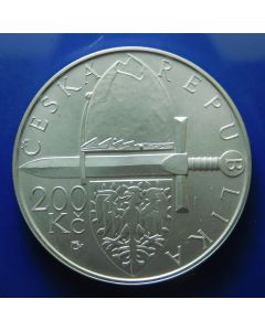 Czech Republic  200 Korun  2006  700th Anniversary of the End of Male Line of the Přemyslid Dynasty with the Death of Wenceslaus III – Silver