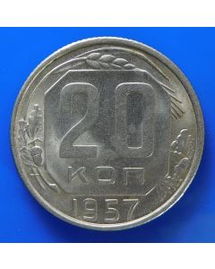 Russia  20 Kopeks1957 Y# 125   Schön#74