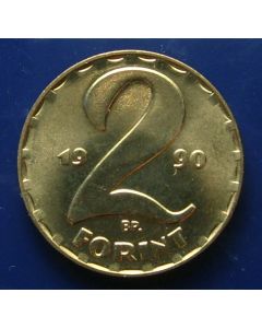 Hungary 2 Forint1990 km#737 BU - Transitional coinage