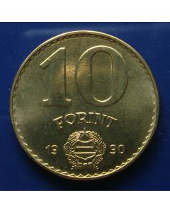 Hungary 10 Forint1990 km#739 BU - Transitional coinage