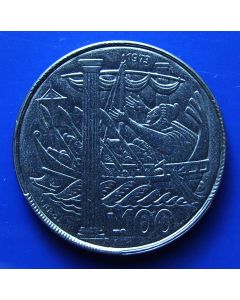San Marino 	 100 Lire	1973	 Ulysses passing the pillars of Hercules