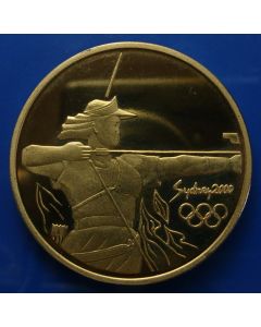 Korea  1 Won 2001	 Olympic archer – Proof, Brass