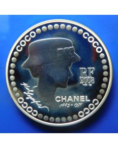 France 	 5 Euro	2008	 125th anniversary of the birth of "Coco" Chanel (Proof with coa & box)