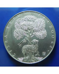 Czech Republic  200 Korun  2007	550th Anniversary of the Foundation of Unitas Fratrum – Silver