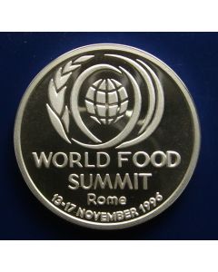 Romania 	 100 Lei	1996	 - World Food Summit - Proof / Silver