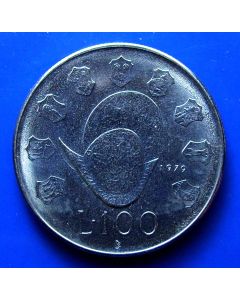 San Marino 	 100 Lire	1979	 Conquistador helmet