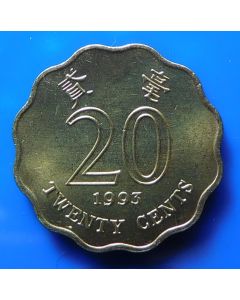 Hong Kong  20 Cents1993 km# 67  Schön# 51