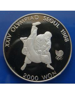 Korea  2000 Won1987km# 51Proof*