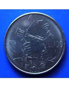San Marino 	 100 Lire	1986	 Revolution of Technology
