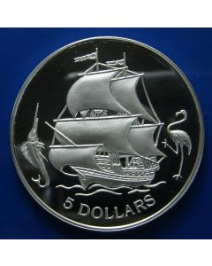 Bahamas 5 Dollars1993km# 170 