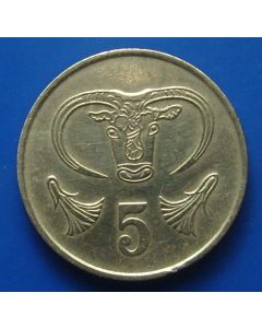 Cypruskm# 55.1  5 Cents1983